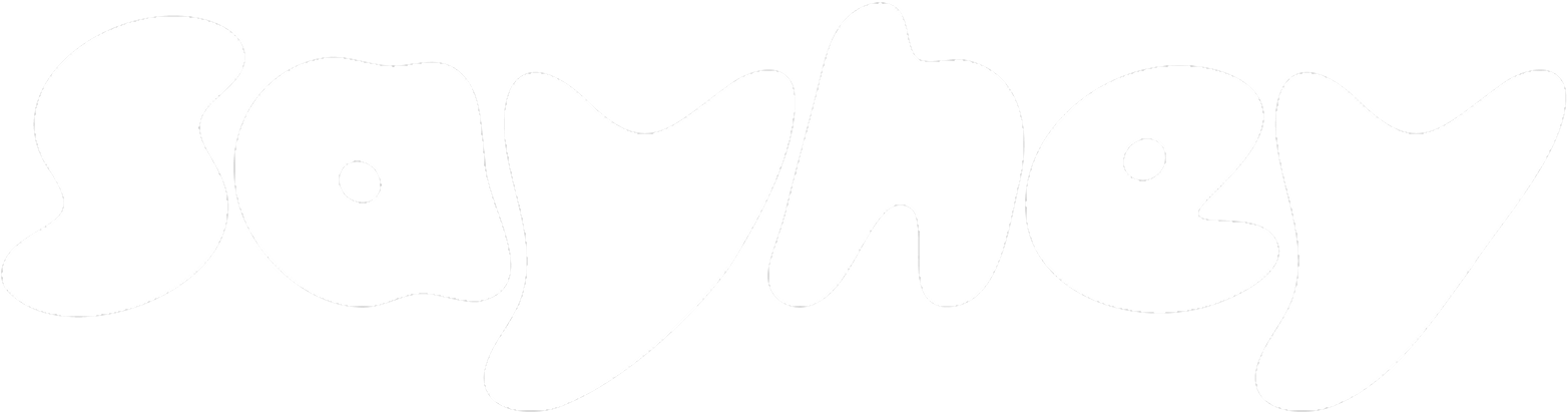 sayhey white logo
